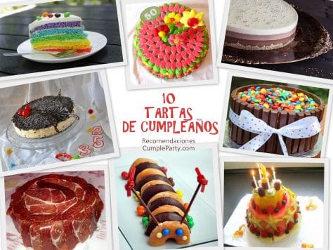 10 tartas de cumpleaños y sus recetas recomendadas por CumpleParty